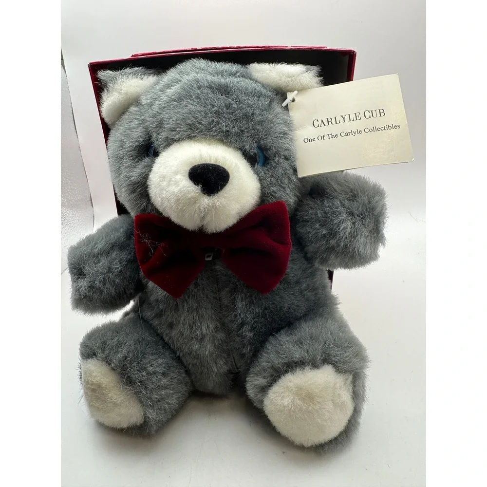 Carlyle Cub 1995 Teddy Bear Collectible Plush Red Bow‎ Gift Box